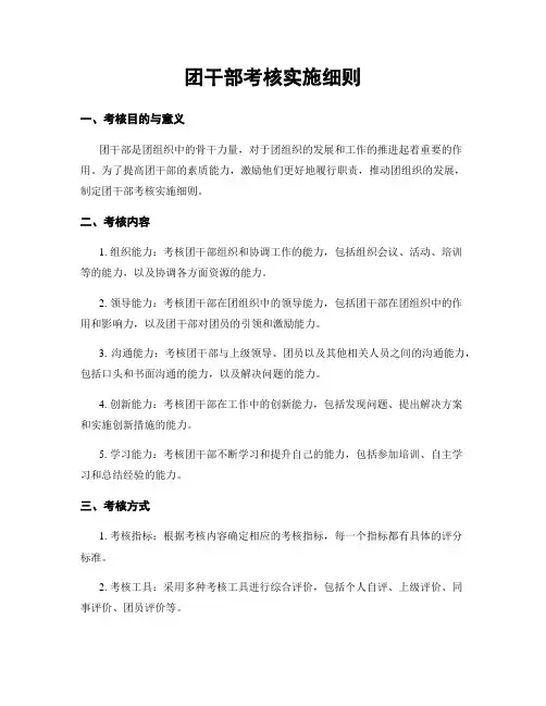团干部考核实施细则