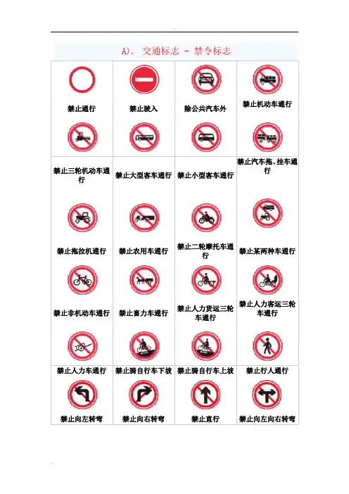 交通标志、交警手势图片图解大全