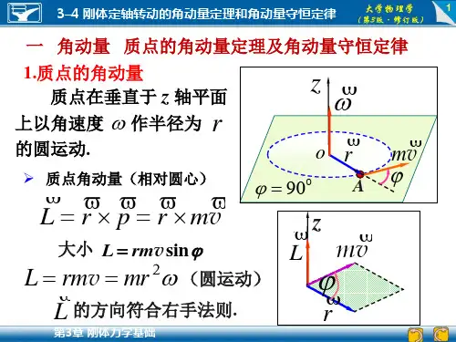 刚体定轴转动的角动量定理和角动量守恒定律