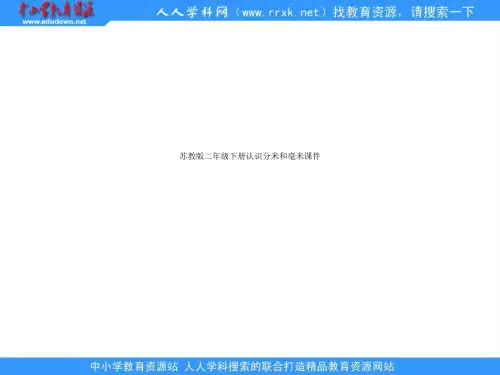 苏教版二年级下册认识分米和毫米课件