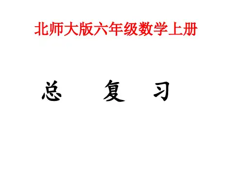 北师大版六年级数学上册总复习ppt