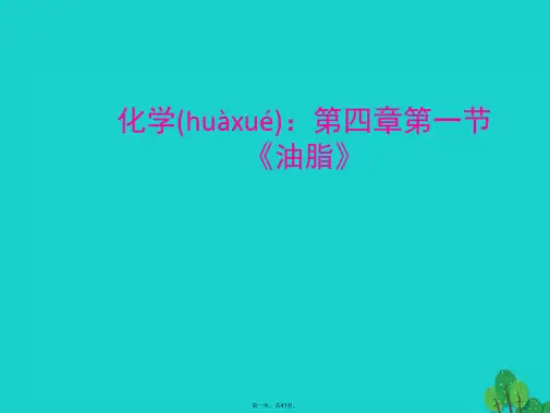 高中化学第四章生命中的基础有机化学物质4.1.2油脂课件新人教版选修5