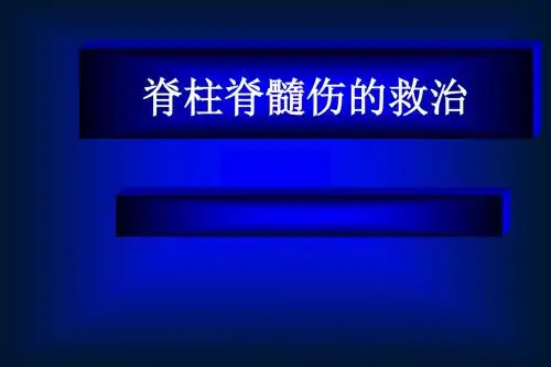 脊柱脊髓伤的救治课件