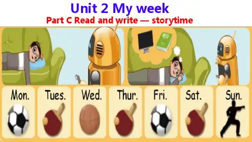 人教PEP版英语五年级上册Unit2 My week PartC (课件)