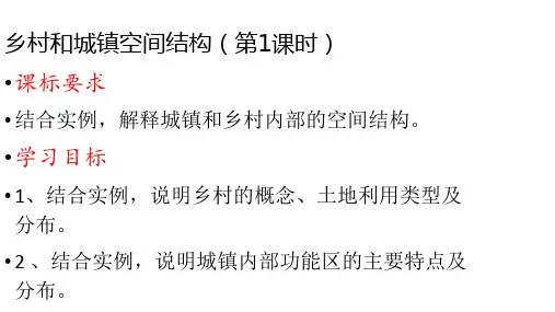 乡村和城镇空间结构课件