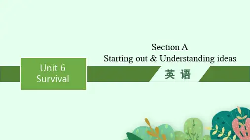 外研版高中英语学案选择性必修第二册精品课件 Unit 6 Survival Section A