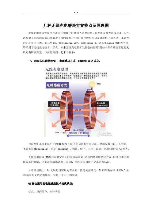 几种无线充电解决方案特点及原理图