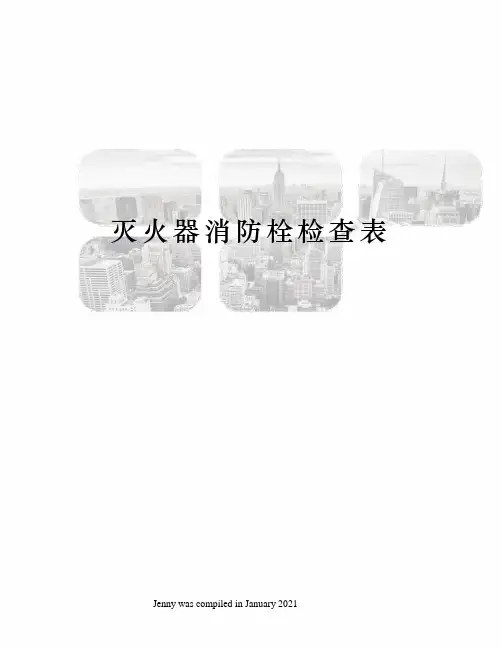 灭火器消防栓检查表