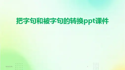 (2024年)把字句和被字句的转换ppt课件