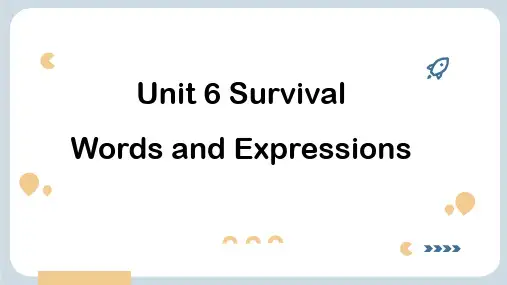 Unit6Survival词汇讲解课件高中英语选择性