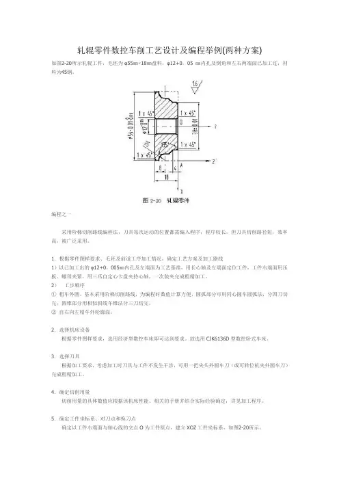 轧辊零件数控车削工艺设计及编程举例