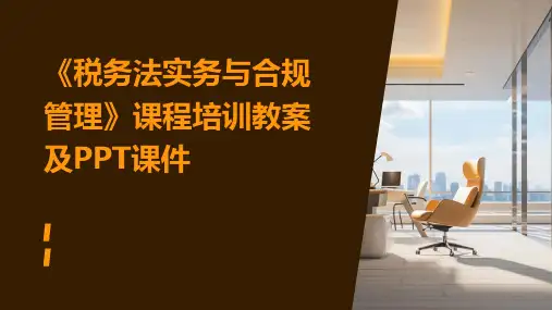 《税务法实务与合规管理》课程培训教案及PPT课件