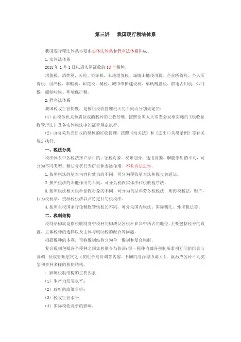 第3讲_我国现行税法体系