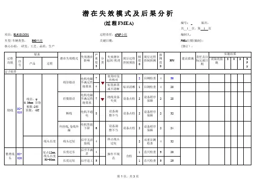 BDM电机-PFMEA
