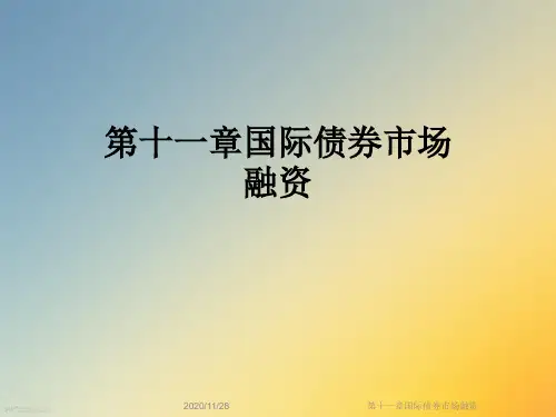 第十一章国际债券市场融资
