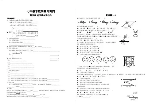 新人教版七年级下数学期末总复习资料(非常全)