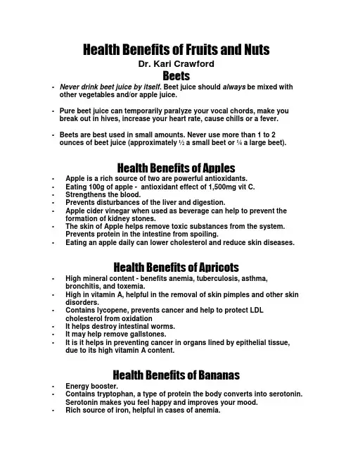 Health Benefits of Fruits and Nuts