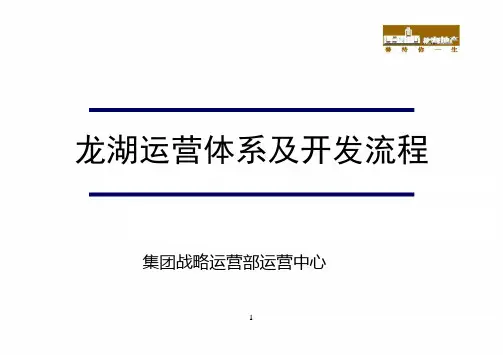 地产开发流程及龙湖运营体系