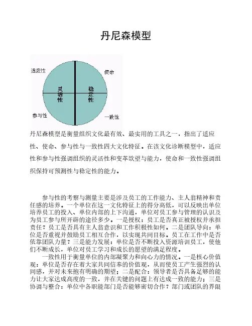 文化诊断模型 丹尼森模型