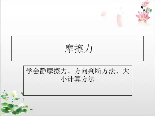 人教版新高一物理必修第一册-摩擦力—静摩擦力-ppt精品课件