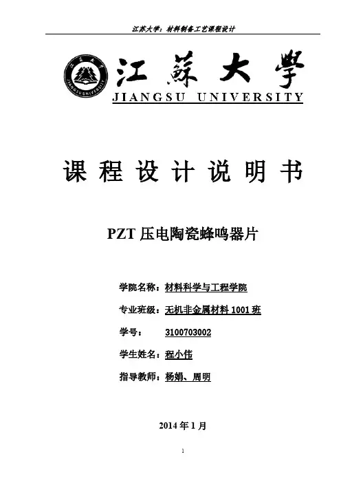 【VIP专享】材料制备工艺课程设计