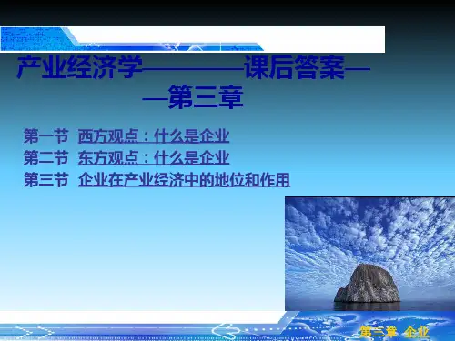 产业经济学——苏东水——课后答案——第三章 ppt课件