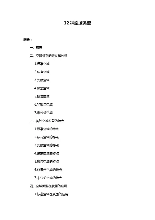 12种空域类型