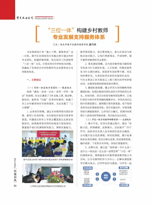 “三位一体”构建乡村教师专业发展支持服务体系
