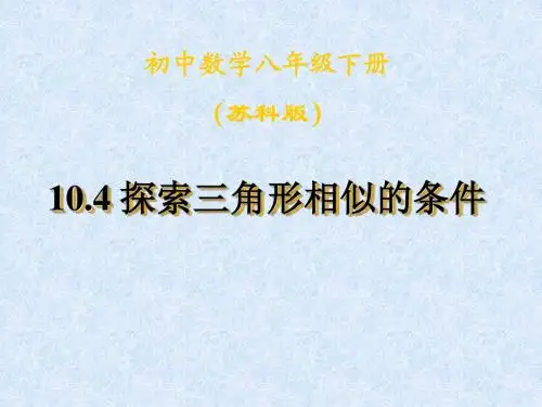 8上数学10.4探索三角形相似条件4