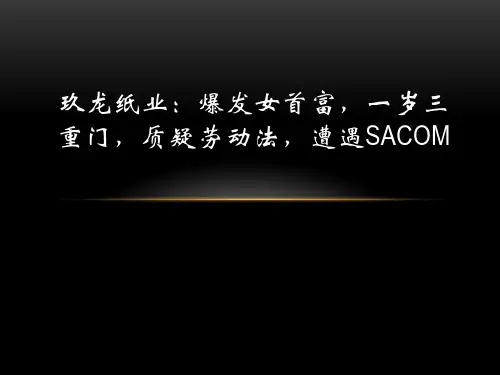 玖龙纸业案例分析‘