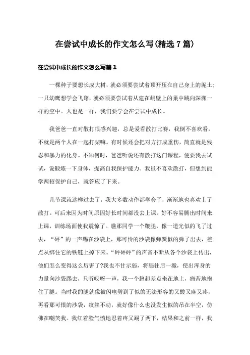 在尝试中成长的作文怎么写(精选7篇)