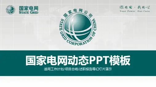 国家电网公司工作计划项目总结述职报告通用版ppt完整模板