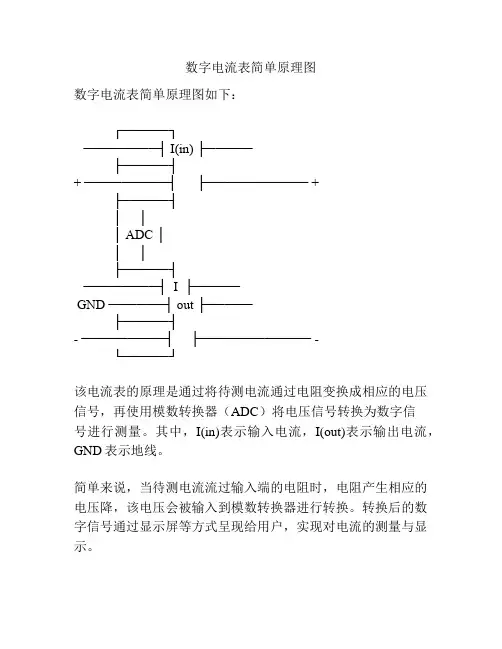 数字电流表简单原理图