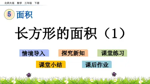 北师大版三年级数学下册第五单元《面积》5.3 长方形的面积(1)PPT课件