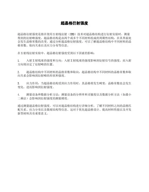 超晶格衍射强度