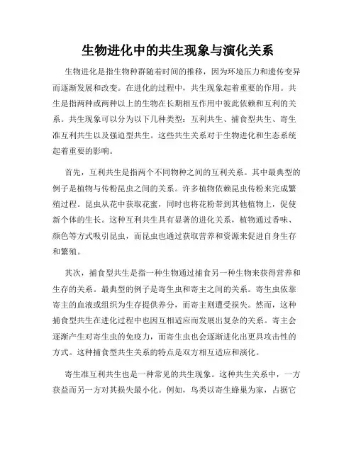 生物进化中的共生现象与演化关系