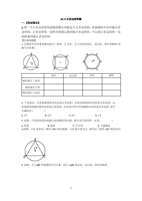 24.3正多边形和圆