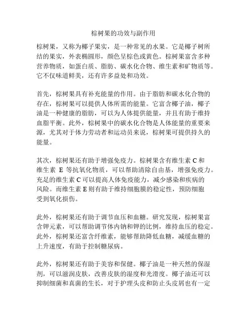 棕树果的功效与副作用