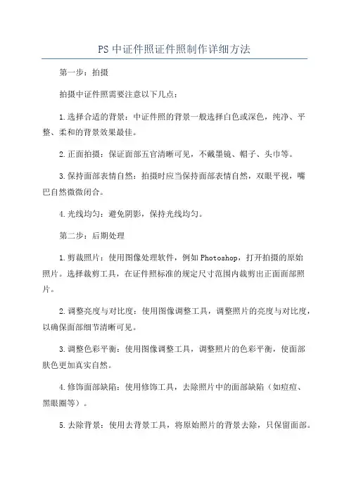 PS中证件照证件照制作详细方法