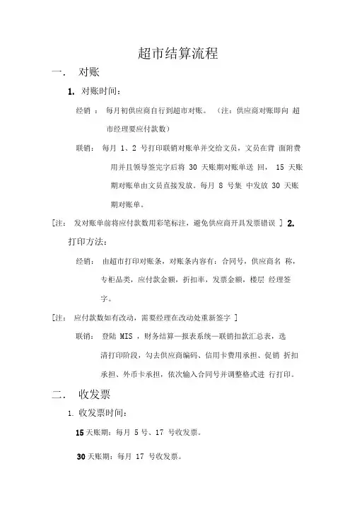 超市结算流程
