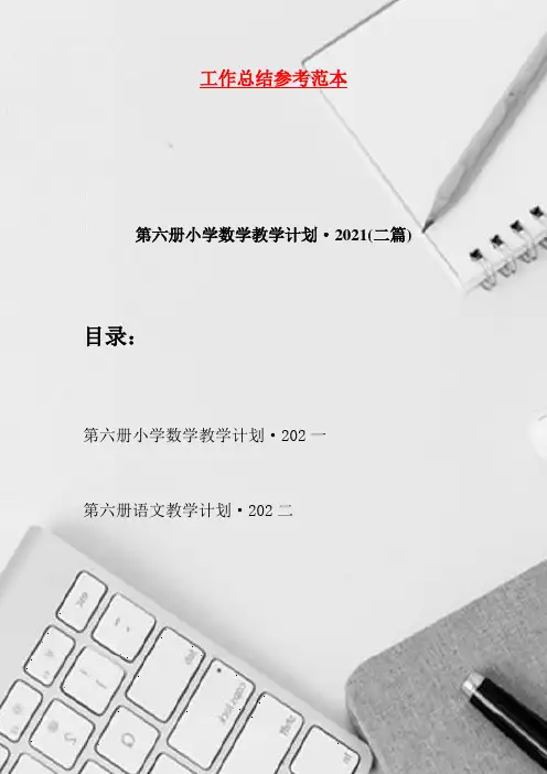 第六册小学数学教学计划·2021(二篇)