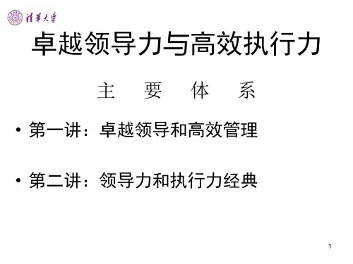 卓越领导力和高效执行力