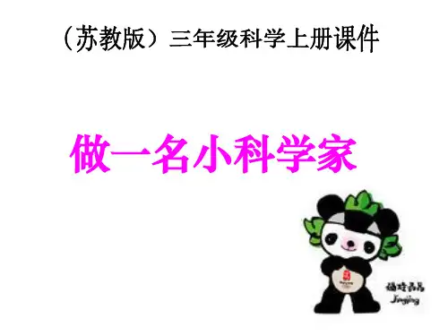 小学三年级上册科学做一名小科学家ppt课件