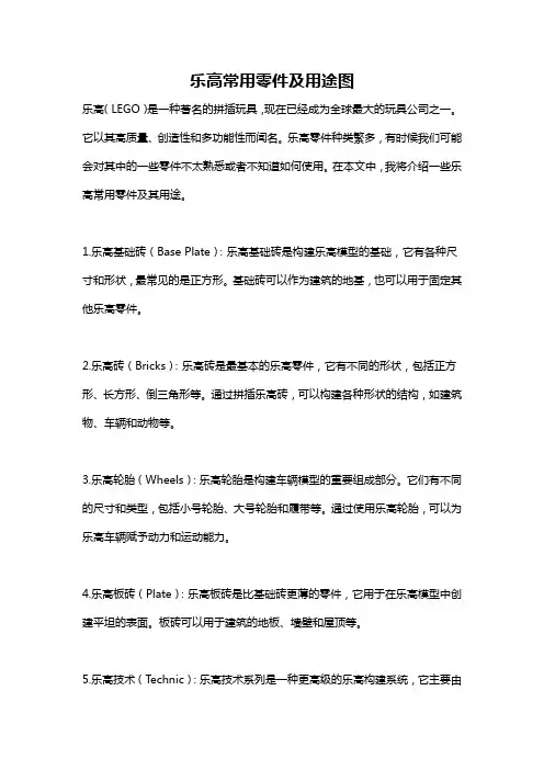 乐高常用零件及用途图