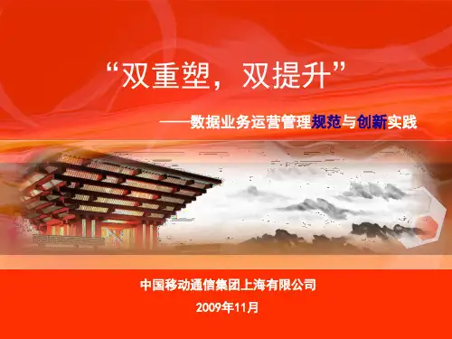 上海移动数据业务运营管理规范和创新实践