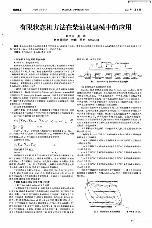 有限状态机方法在柴油机建模中的应用