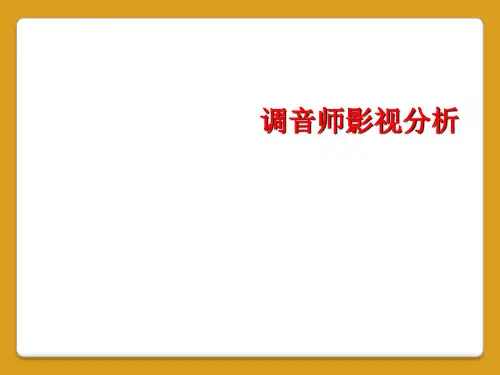 调音师影视分析