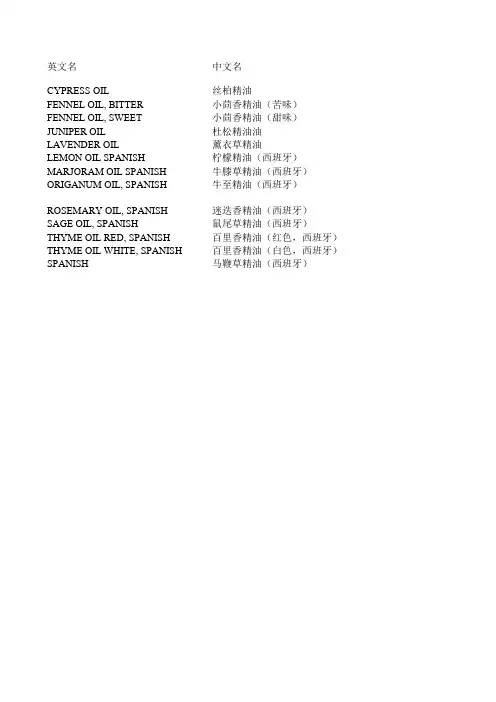 精油的功效与作用