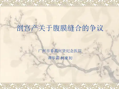 剖宫产关于腹膜缝