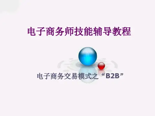 电子商务师技能辅导教程B2B讲义